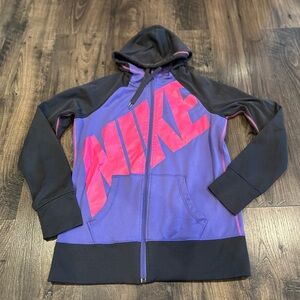GUC Nike Women's Therma-Fit Full Zip Hoodie Purple, Gray & Pink, Size: Medium M
